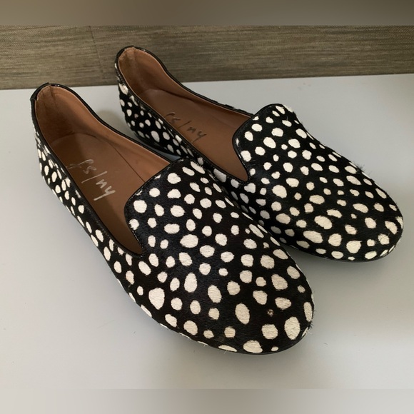 FS/NY French Sole New York Cowhide Flats Size 8, like new loafers animal print - Picture 5 of 8